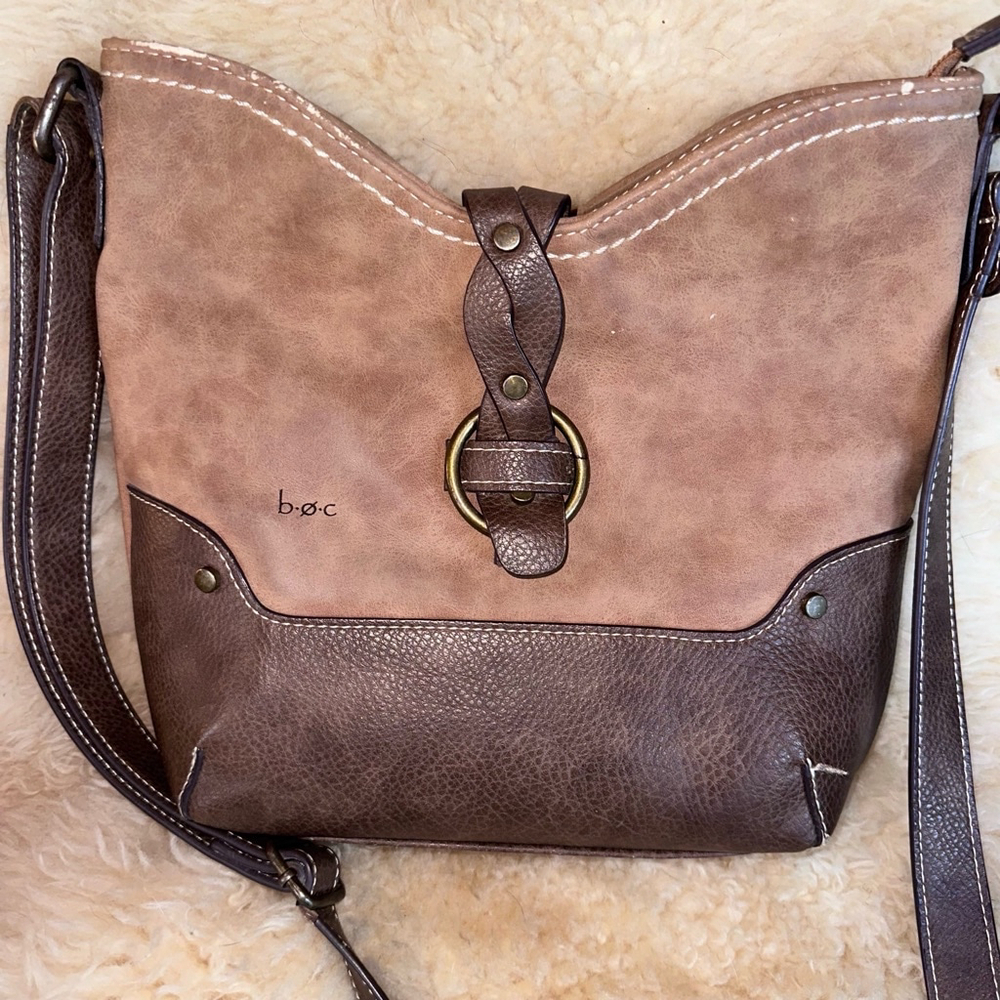 Born BOC Branford Crossbody Purse Handbag Brown Adjustable Shoulder Strap